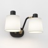 Applique Edward Twin noir mat abat-jour blanc brillant Astro Lighting Valente