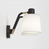 Applique Edward Twin noir mat abat-jour blanc brillant Astro Lighting Valente  de profil