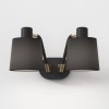 Applique Edward Twin noir mat abat-jour peint en noir Astro Lighting Valente de face