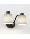 Applique Edward Twin noir mat abat-jour gris clair-putty Astro Lighting Valente