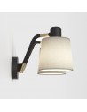 Applique Edward Twin noir mat abat-jour gris clair-putty Astro Lighting Valente de profil