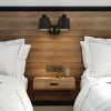 Applique Edward Twin noir mat abat-jour noir mat Astro Lighting Valente Design en tête de lit