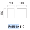 Dimension Applique Parma 110 Astro Lighting Valente Design