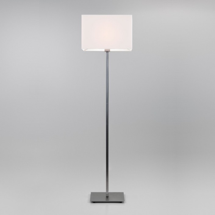 Lampadaire Park Lane Floor nickel mat abat-jour blanc brillant Astro Lighting Valente Design