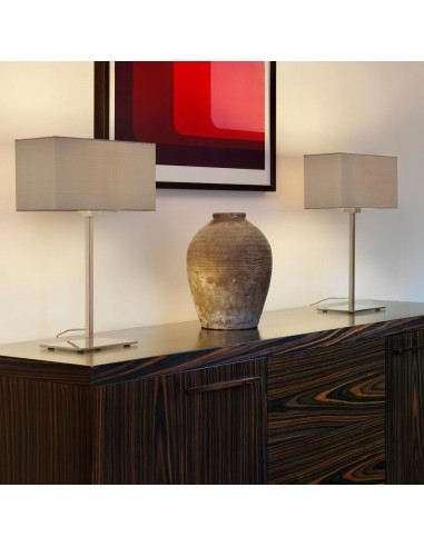 Lampe de table Park Lane Table nickel mat abat-jour huitre Astro Lighting Valente Design mise en scène