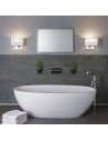 Applique Park Lane Grande chrome poli abat-jour blanc Astro Lighting Valente Design dans salle de bain