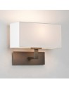 Applique Park Lane bronze abat-jour blanc Astro lighting Valente Design de profil