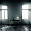 Lampe de table Lumière Grande structure aluminium abat-jour blanc Foscarini Valente Design mise en scène