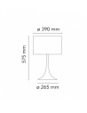 Dimension lampe de table Spun Light T1 Flos Valente Design