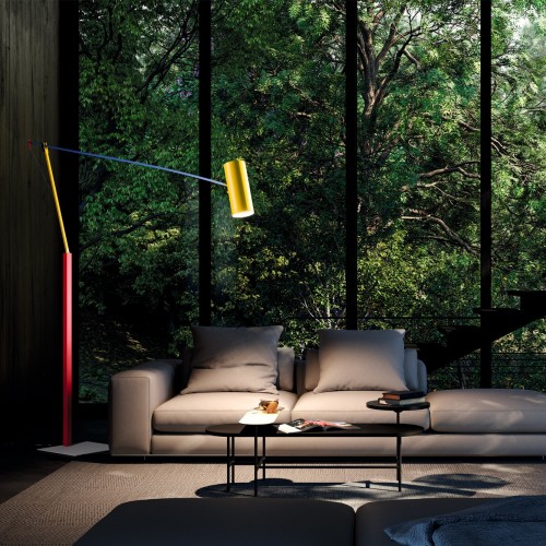 Lampadaire Ettorino BIG couleurs primaires Catellani and Smith Valente Design mise en scène salon