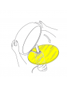 Diffuseur en verre pour lampe de table Snoopy Flos Valente Design position
