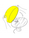 abat-jour pour lampe Snoopy noir de flos Valente Design Castiglioni emplacement