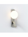 Applique Zeppo Reader nickel mat Astro Lighting Valente Design pose verticale éclairée