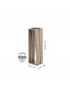 Dimension lanterne solaire SKAAL teck 70 cm Les Jardins Valente Design