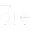 Dimension applique Eclipse Round 300 LED matt concrete Astro Lighting Valente Design