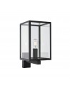 Applique murale Lofoten sur bras vers le haut noir verre transparent Norlys-Valente Design - installée vers le haut