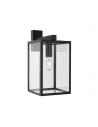 Applique murale Lofoten sur bras vers le bas noir verre transparent Norlys-Valente Design