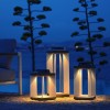 Lanterne solaire TECKINOX acier/teck Les Jardins Valente Design 3 tailles