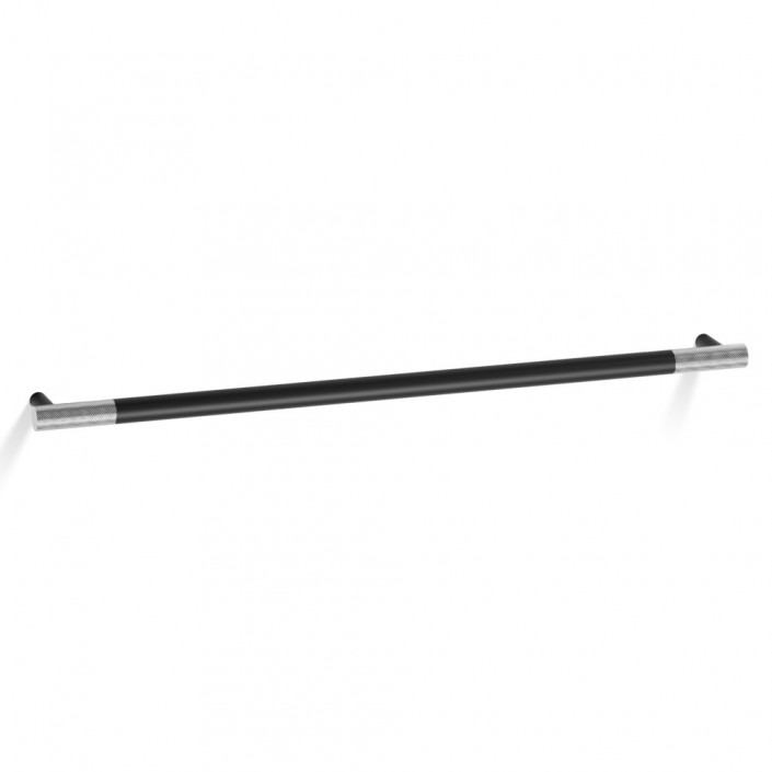 Porte-serviette mural - Club HTE 60 - chrome/noir mat - Decor Walther - Valentedesign.com