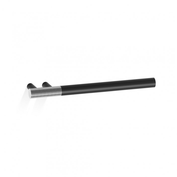 Porte-serviette mural - Club HTH - chrome/noir mat - Decor Walther - Valentedesign.com