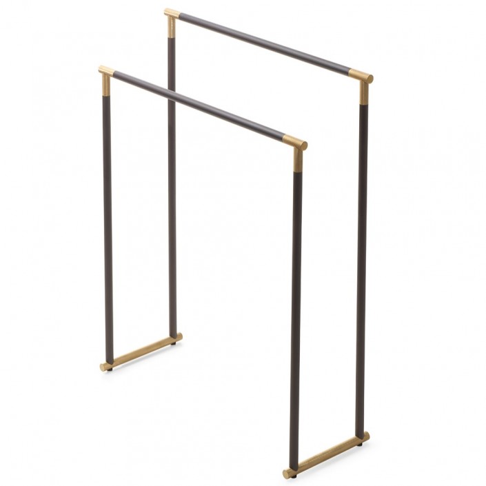 Porte-serviette à poser - Club HT - bronze foncé/or mat - Decor Walther - Valentedesign.com