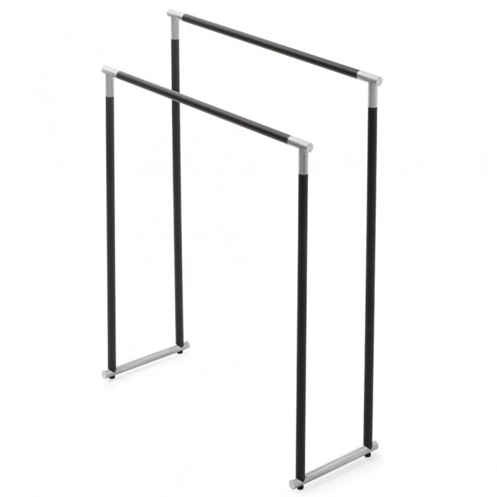 Porte-serviette à poser - Club HT - chrome/noir mat - Decor Walther - Valentedesign.com