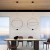 Suspensions Elara noir mat Lodes - Studio Italia Design - Valente Design mise en scène salle à manger