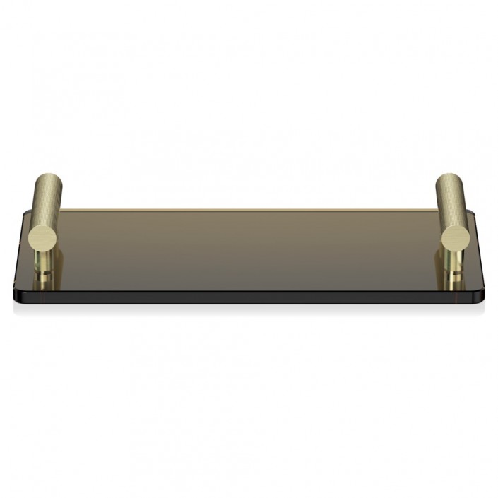 Plateau - Club TAB - parsol bronze foncé et or mat - Decor Walther - Valentedesign.com