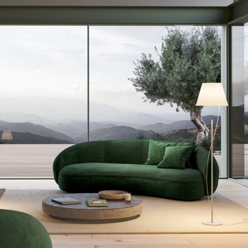 Lampadaire Hover floor Lodes - Studio Italia Design - Valente Design mise en scène salon