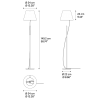 Dimension lampadaire Hover floor Lodes - Studio Italia Design - Valente Design