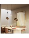 Suspension Random bronze brillant de Lodes - Studio Italia Design - salle à manger 3 x 3 suspensions à LED