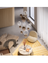 Suspensions Random Solo bronze brillant + transparent Lodes-Studio Italia Design Valente Design