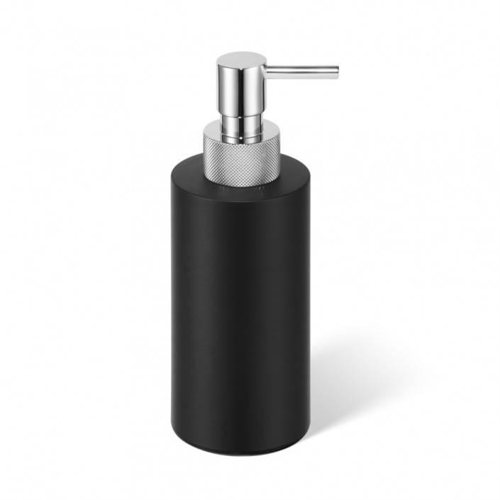 Distributeur de savon à poser - Club SSP3 - chrome/noir mat - Decor Walther - Valentedesign.com