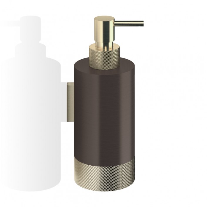 Distributeur de savon mural - Club WSP1 - bronze foncé/or mat - Decor Walther - Valentedesign.com