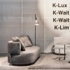 Lampadaire K-LUX structure noire abat-jour fumé Kartell - Valente Design - mise en scène