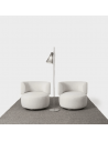 Lampadaire K-LUX structure grise abat-jour fumé Kartell - Valente Design - mise en scène