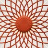 Suspension Skynest rouge brique Flos - Valente Design vue de dessous