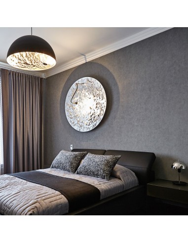 Applique - Plafonnier Luna Piena feuille argent Catellani and Smith - Valente Design