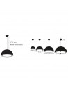 Dimensions suspension Stchu-Moon 02 Ø 40/60/80/100 cm Catellani & Smith - Valente Design