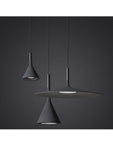 Suspensions Aplomb, Aplomb Mini et Aplomb large anthracite Foscarini - Valente Design