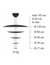 Dimension suspension LED Macchina della Luce mod. D Catellani and Smith - Valente Design