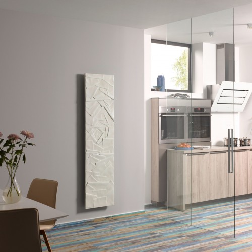 Radiateur - sèche serviettes Edo blanc Cinier - Valente Design mise en scène salle à manger