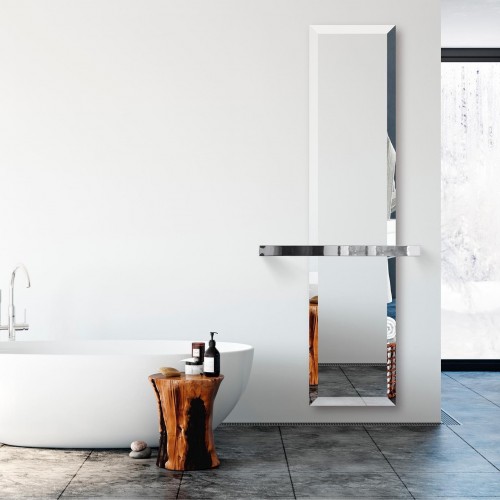 Sèches serviettes miroir Bizo de Cinier mise en scène - Valente Design avec barre sèche serviette