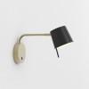 Applique Miura Swing Arm or mat abat-jour noir mat Astro Lighting Valente Design de profil