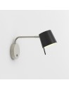 Applique Miura Swing Arm nickel mat abat-jour noir mat Astro Lighting Valente de profil