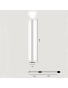 Dimension lampadaire Chiaroscura Foscarini Valente Design