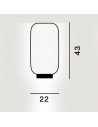 Dimension plafonnier Chouchin 2 reverse Foscarini - Valente Design