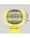 Dimension plafonnier Tartan Foscarini - Valente Design