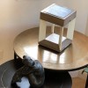 Lampe solaire de table TECKALU alu blanc-Duratek sur table intérieur