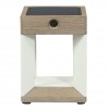 Lampe solaire de table TECKALU alu blanc-Duratek vue de face